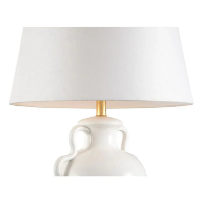 Claire Ceramic Gold Leaf Base Table Lamp - LOOMLAN - Wildwood - Table Lamps