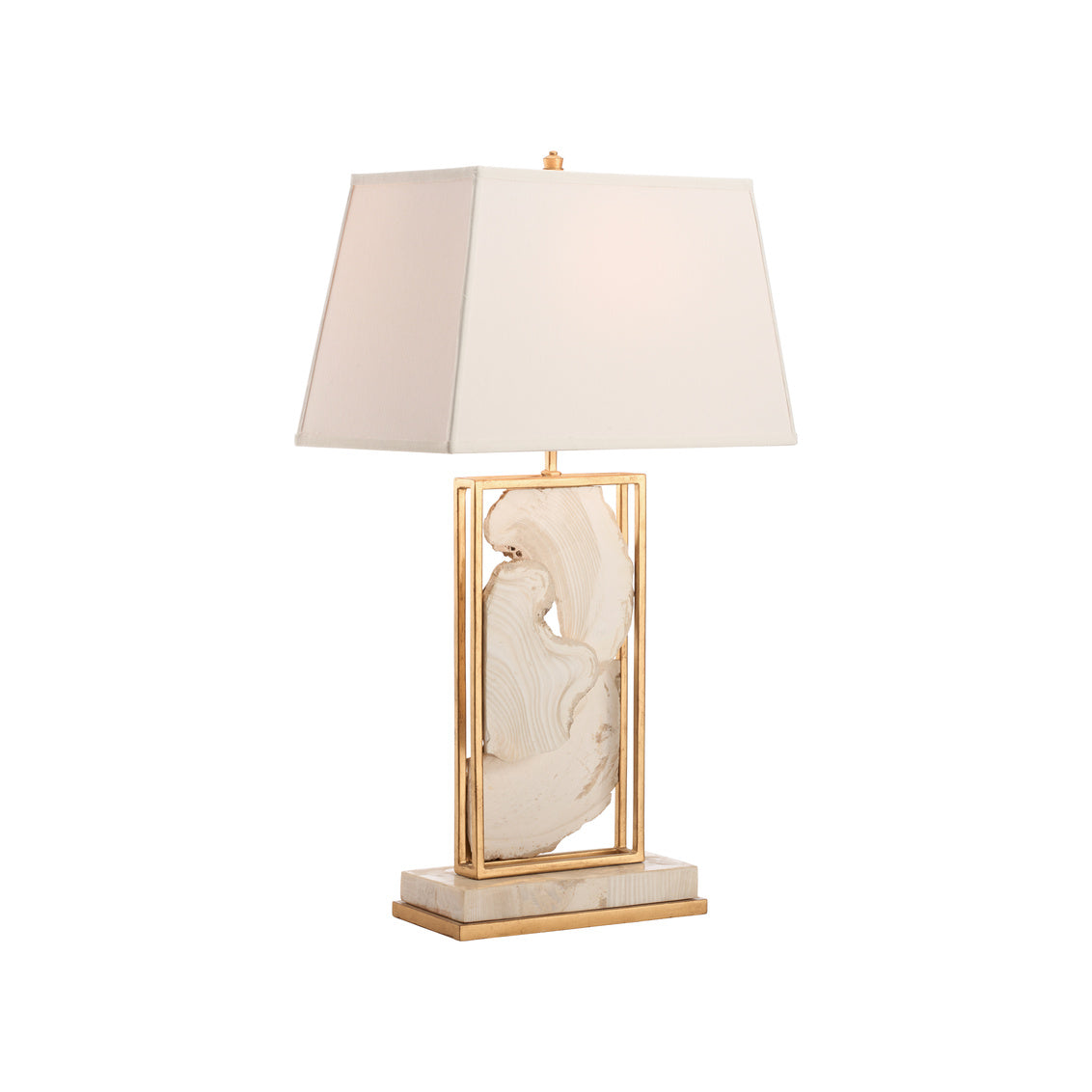 Clam Shell White Table Lamp