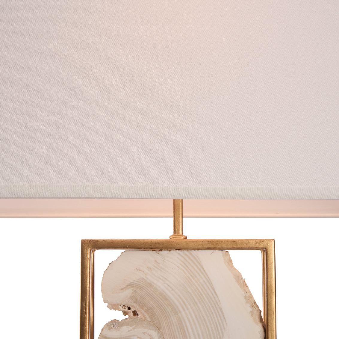 Clam Shell White Table Lamp