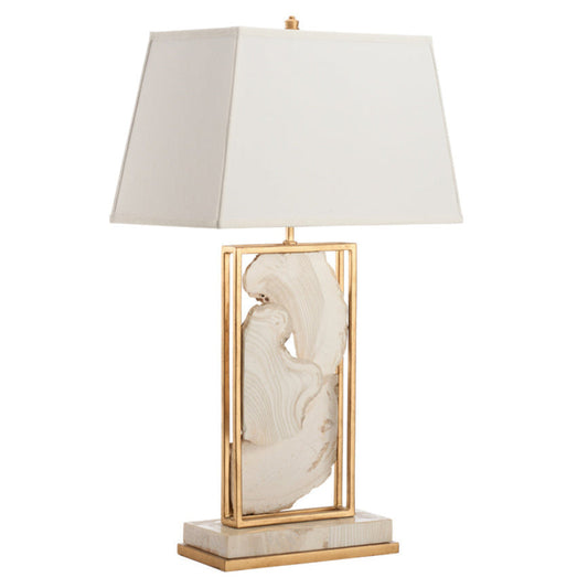 Clam Shell White Table Lamp
