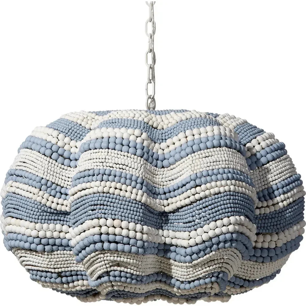 Clamshell Wood Beaded Chandelier - LOOMLAN - Jamie Young - Chandeliers