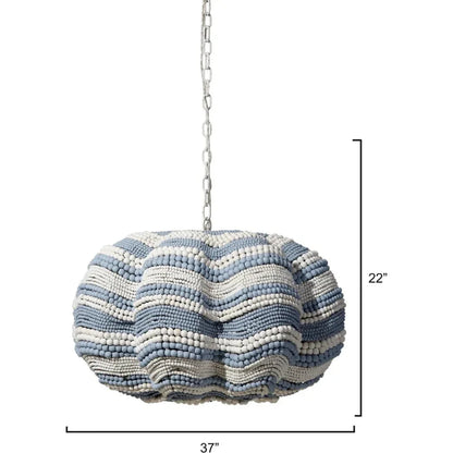 Clamshell Wood Beaded Chandelier - LOOMLAN - Jamie Young - Chandeliers