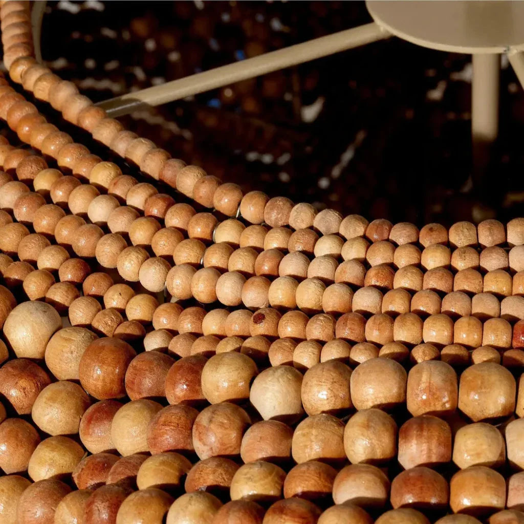 Clamshell Wood Beaded Chandelier - LOOMLAN - Jamie Young - Chandeliers