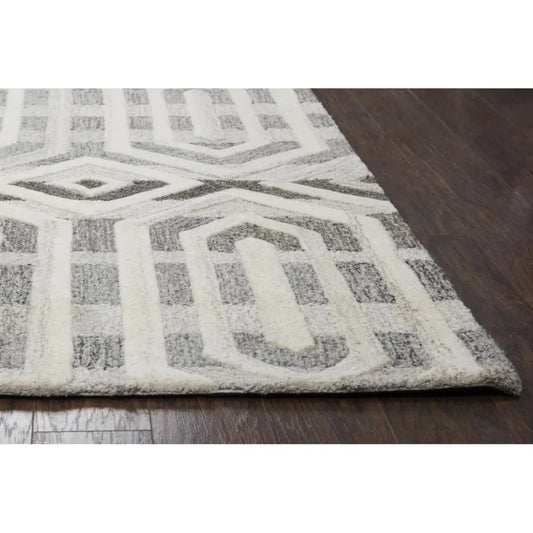 Clap Geometric Gray Large Area Rugs For Living Room - LOOMLAN - LOOMLAN - Area Rugs