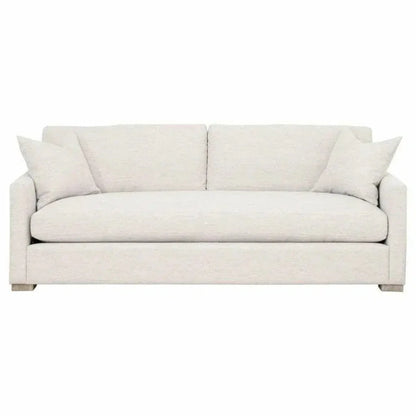 Clara 86" Slim Arm Sofa Stone Basketweave Natural - LOOMLAN - Essentials For Living - Sofas & Loveseats