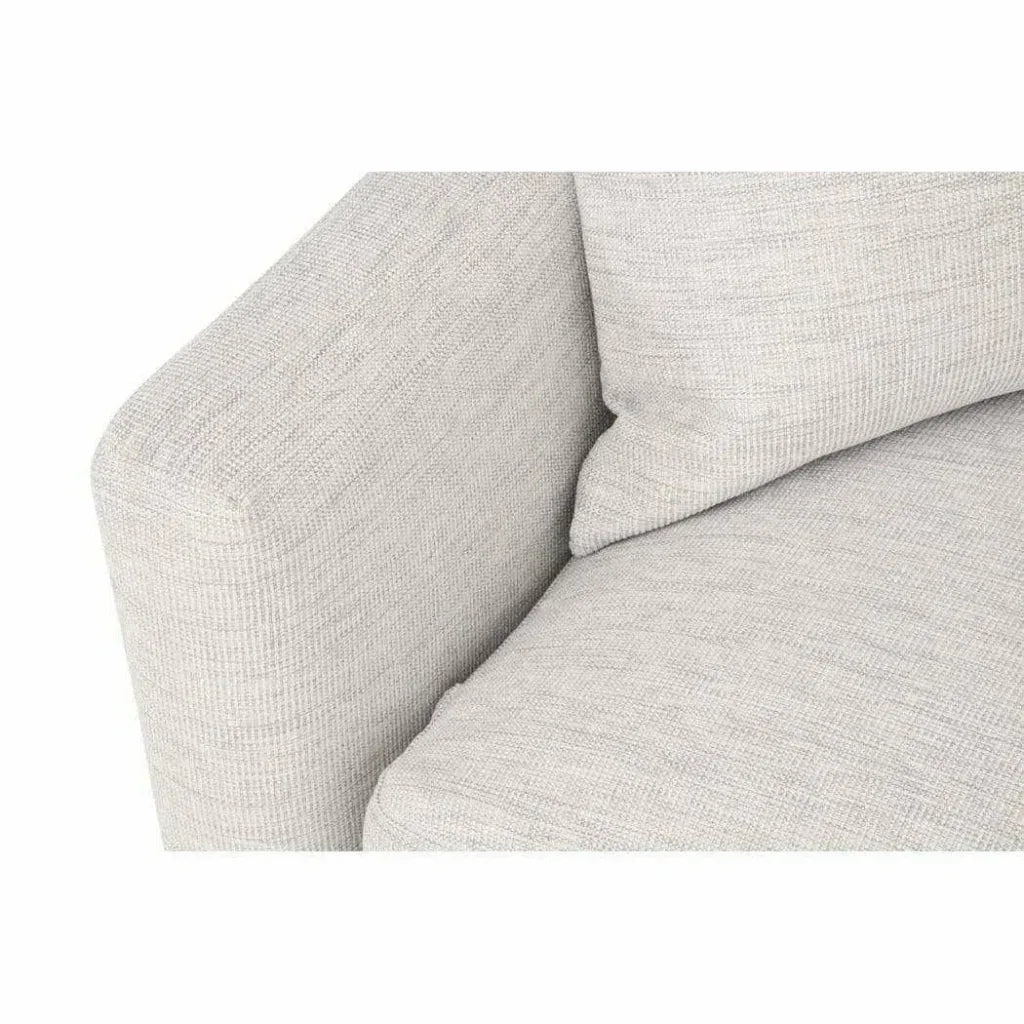 Clara 86" Slim Arm Sofa Stone Basketweave Natural - LOOMLAN - Essentials For Living - Sofas & Loveseats