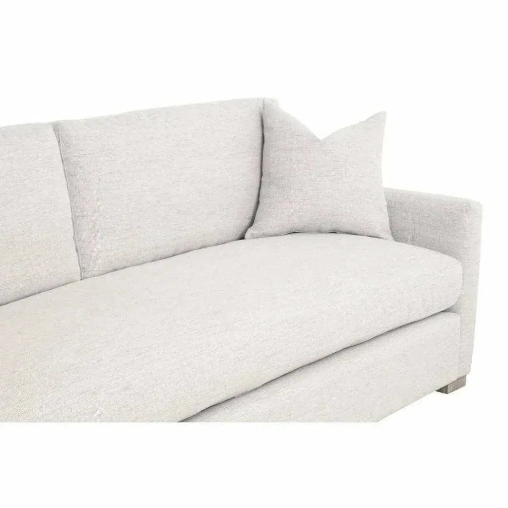 Clara 86" Slim Arm Sofa Stone Basketweave Natural - LOOMLAN - Essentials For Living - Sofas & Loveseats
