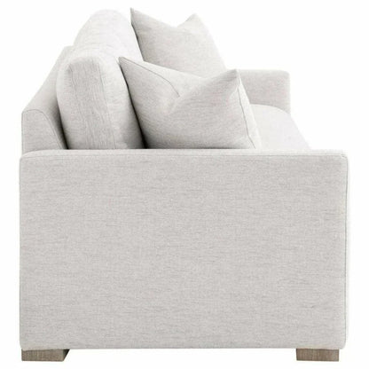 Clara 86" Slim Arm Sofa Stone Basketweave Natural - LOOMLAN - Essentials For Living - Sofas & Loveseats
