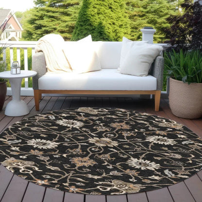 Clara Black Washable Indoor - Outdoor Rug - LOOMLAN - LOOMLAN Rugs - Outdoor Rugs