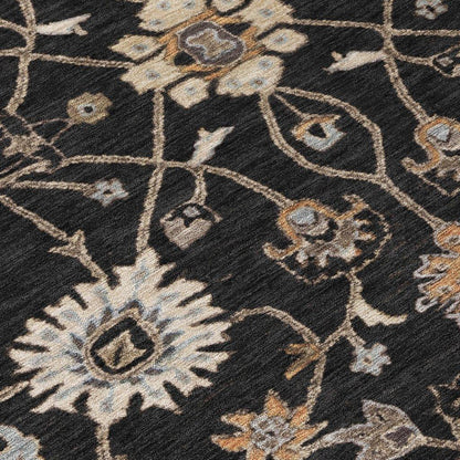 Clara Black Washable Indoor - Outdoor Rug - LOOMLAN - LOOMLAN Rugs - Outdoor Rugs