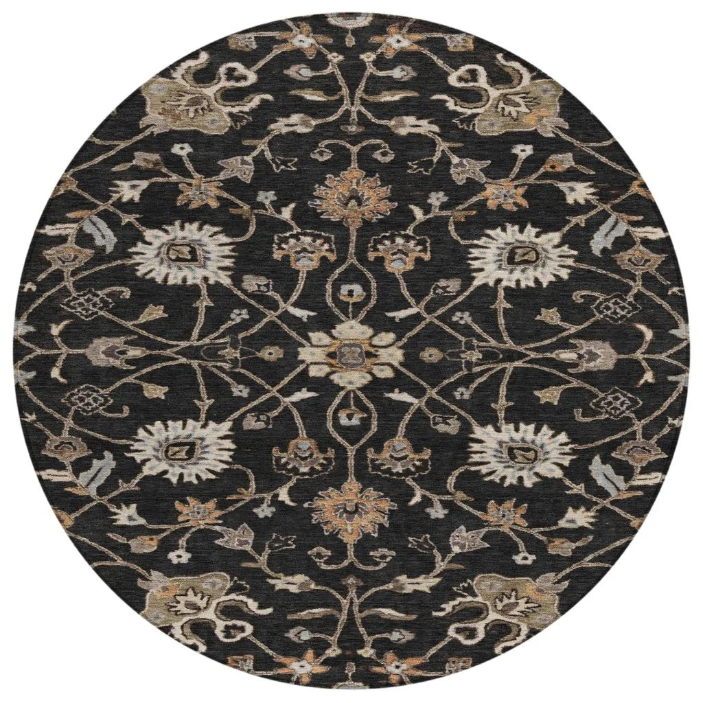 Clara Black Washable Indoor - Outdoor Rug - LOOMLAN - LOOMLAN Rugs - Outdoor Rugs