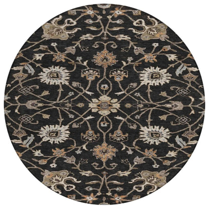 Clara Black Washable Indoor - Outdoor Rug - LOOMLAN - LOOMLAN Rugs - Outdoor Rugs