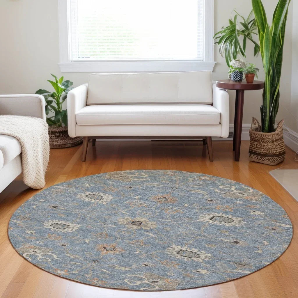 Clara Blue Washable Indoor - Outdoor Rug - LOOMLAN - LOOMLAN Rugs - Outdoor Rugs