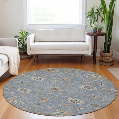 Clara Blue Washable Indoor - Outdoor Rug - LOOMLAN - LOOMLAN Rugs - Outdoor Rugs