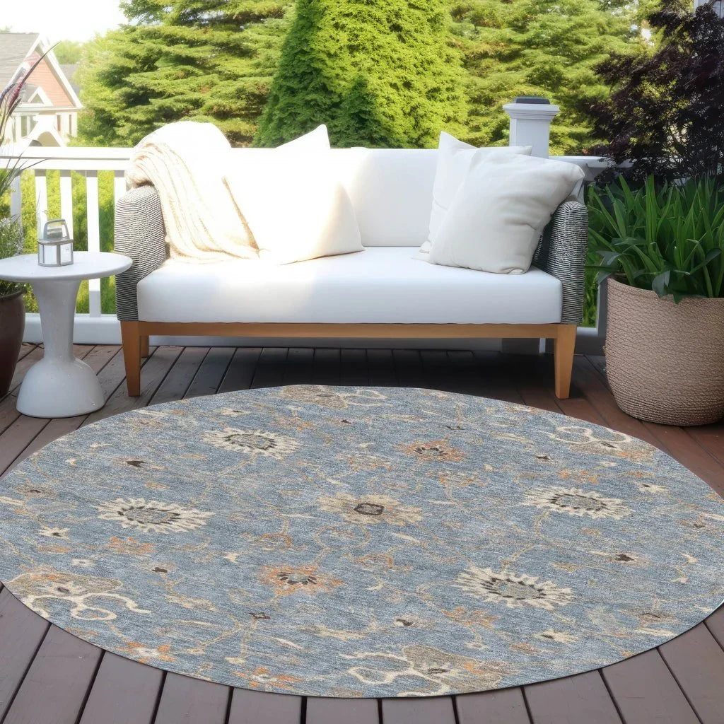 Clara Blue Washable Indoor - Outdoor Rug - LOOMLAN - LOOMLAN Rugs - Outdoor Rugs