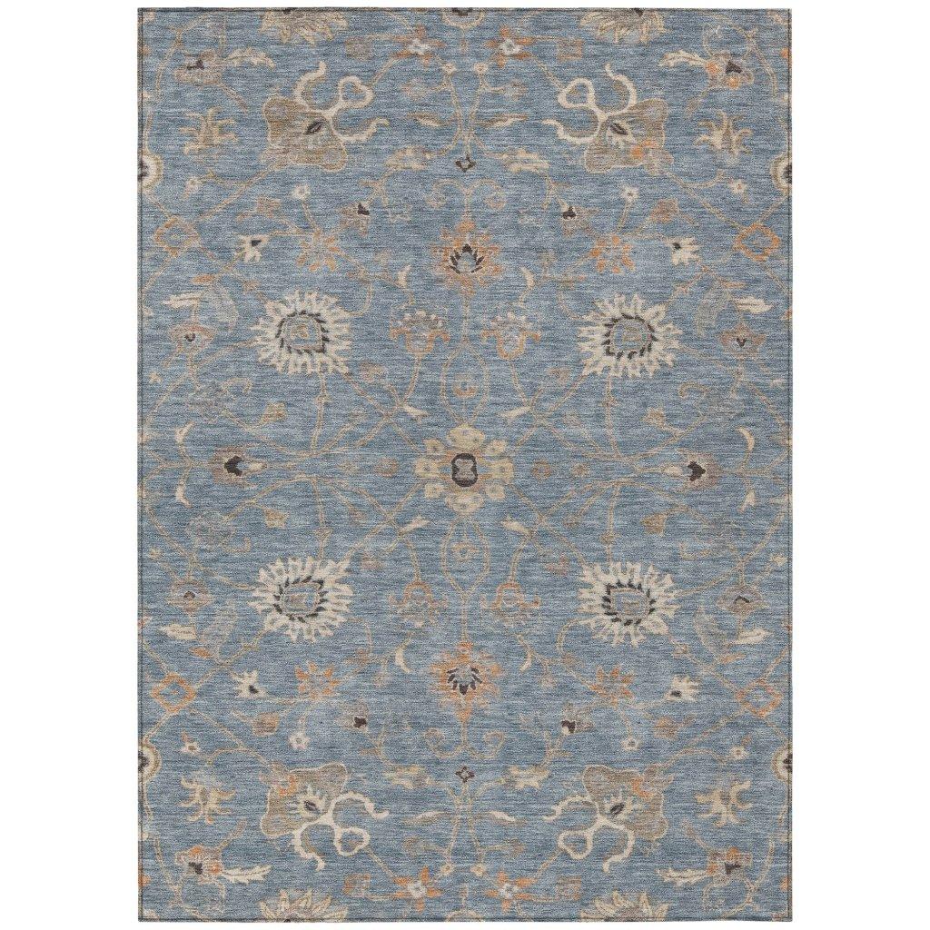 Clara Blue Washable Indoor - Outdoor Rug - LOOMLAN - LOOMLAN Rugs - Outdoor Rugs