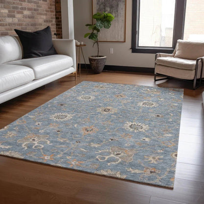 Clara Blue Washable Indoor - Outdoor Rug - LOOMLAN - LOOMLAN Rugs - Outdoor Rugs
