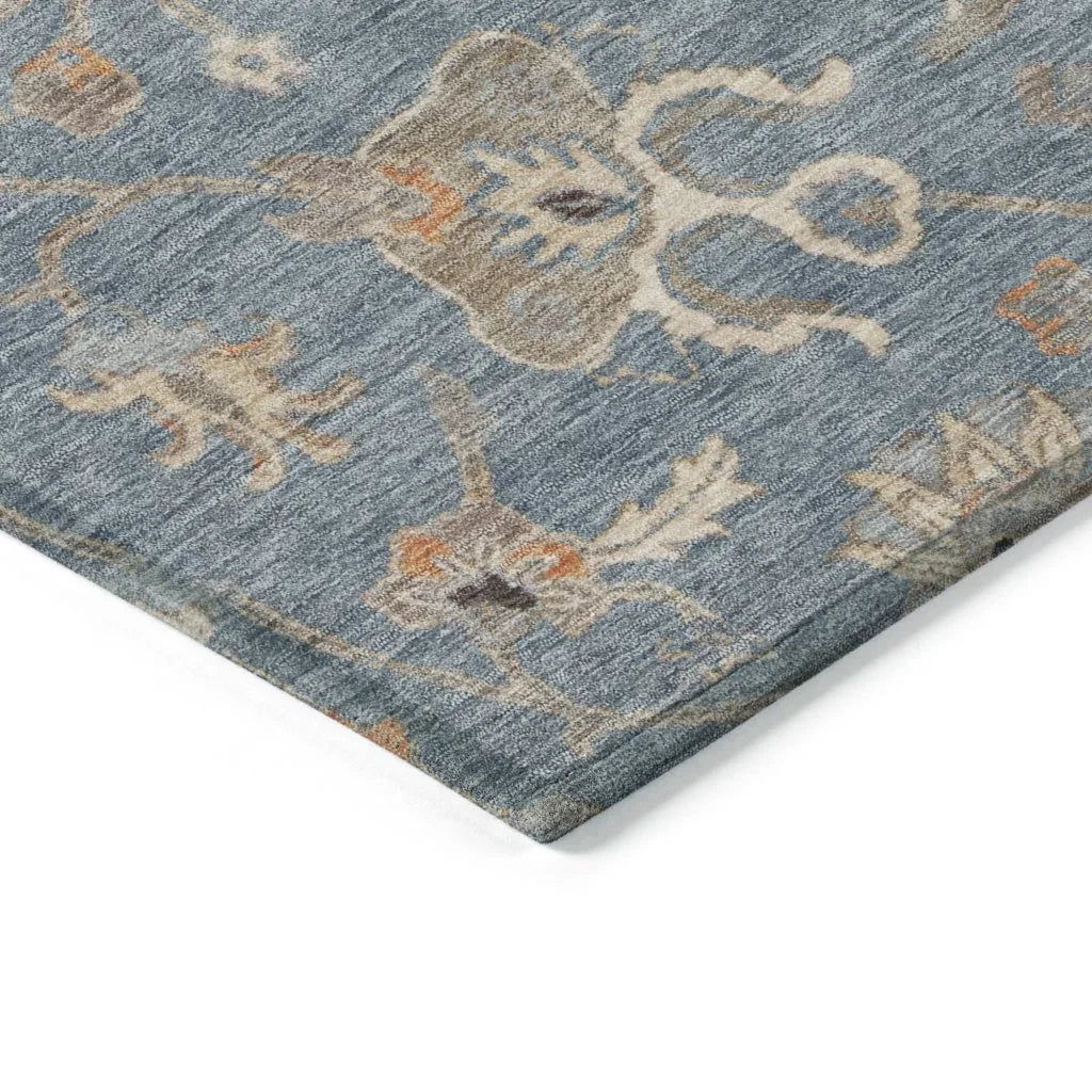 Clara Blue Washable Indoor - Outdoor Rug - LOOMLAN - LOOMLAN Rugs - Outdoor Rugs