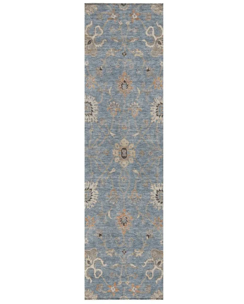 Clara Blue Washable Indoor - Outdoor Rug - LOOMLAN - LOOMLAN Rugs - Outdoor Rugs