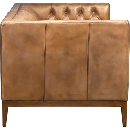 Clara Comfort Design Leather Loveseat - LOOMLAN - Olivia + Quinn - Sofas & Loveseats