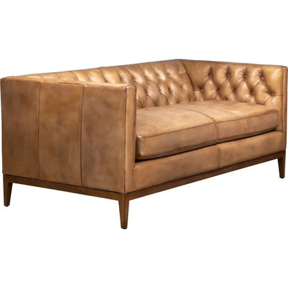 Clara Comfort Design Leather Loveseat - LOOMLAN - Olivia + Quinn - Sofas & Loveseats