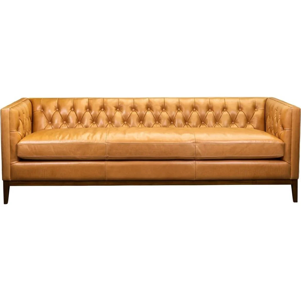 Clara Elegant Style Leather Sofa - LOOMLAN - Olivia + Quinn - Sofas & Loveseats