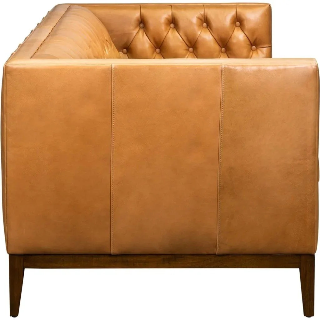 Clara Elegant Style Leather Sofa - LOOMLAN - Olivia + Quinn - Sofas & Loveseats