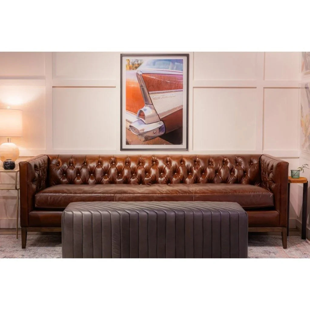 Clara Elegant Style Leather Sofa - LOOMLAN - Olivia + Quinn - Sofas & Loveseats