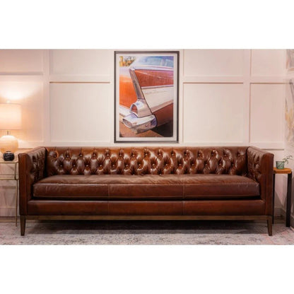 Clara Elegant Style Leather Sofa - LOOMLAN - Olivia + Quinn - Sofas & Loveseats