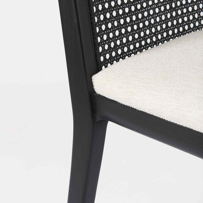 Clara Fabric Seat Armless Dining Chair 2PC