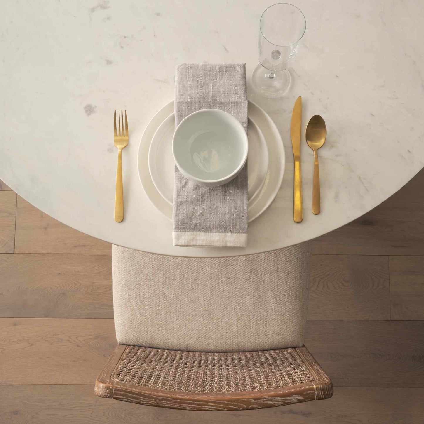 Clara Fabric Seat Armless Dining Chair 2PC