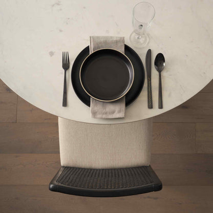 Clara Fabric Seat Armless Dining Chair 2PC