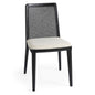 Clara Fabric Seat Armless Dining Chair 2PC