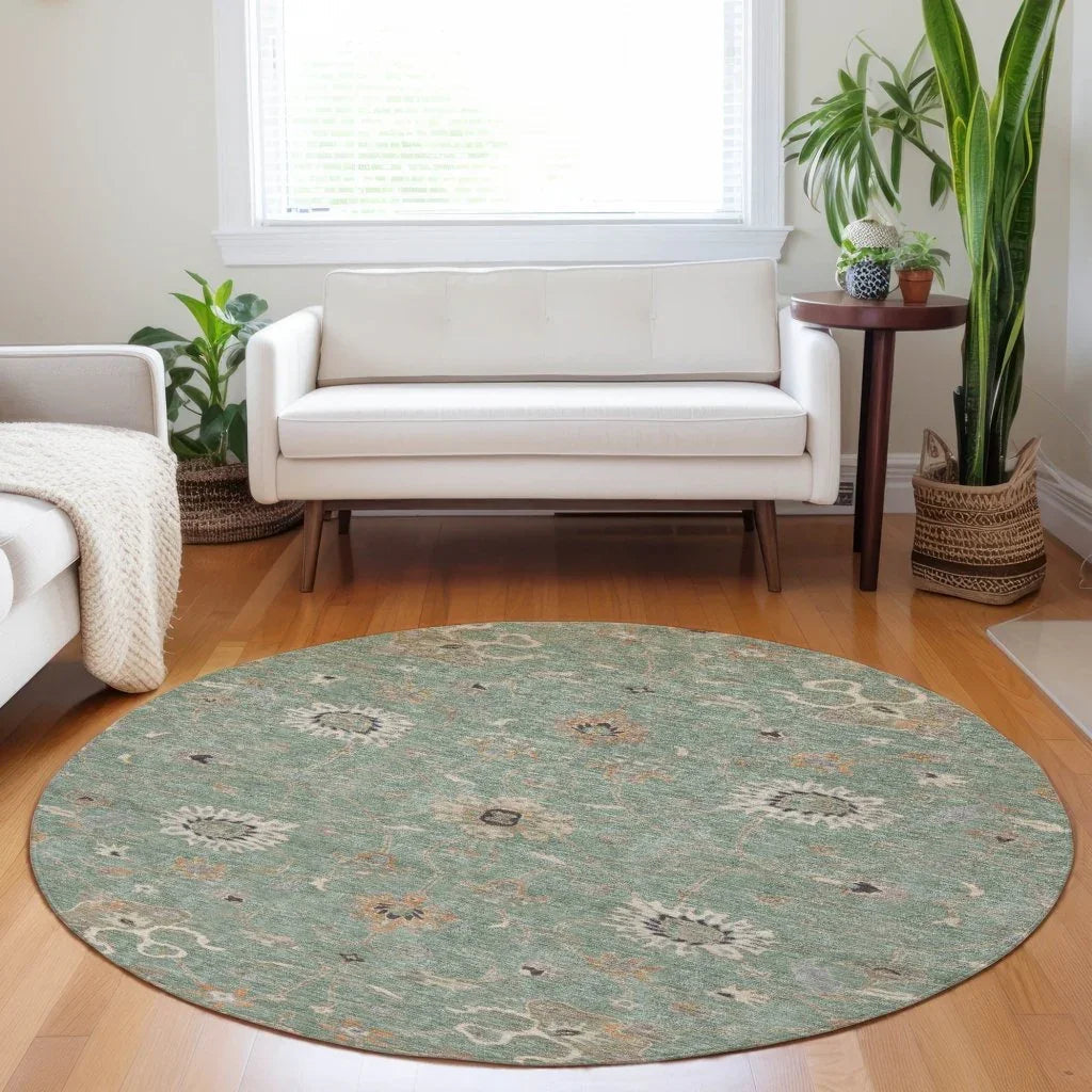 Clara Green Washable Indoor - Outdoor Rug - LOOMLAN - LOOMLAN Rugs - Outdoor Rugs