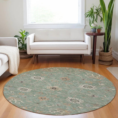 Clara Green Washable Indoor - Outdoor Rug - LOOMLAN - LOOMLAN Rugs - Outdoor Rugs