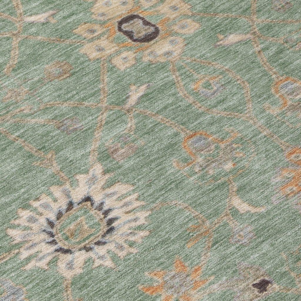 Clara Green Washable Indoor - Outdoor Rug - LOOMLAN - LOOMLAN Rugs - Outdoor Rugs