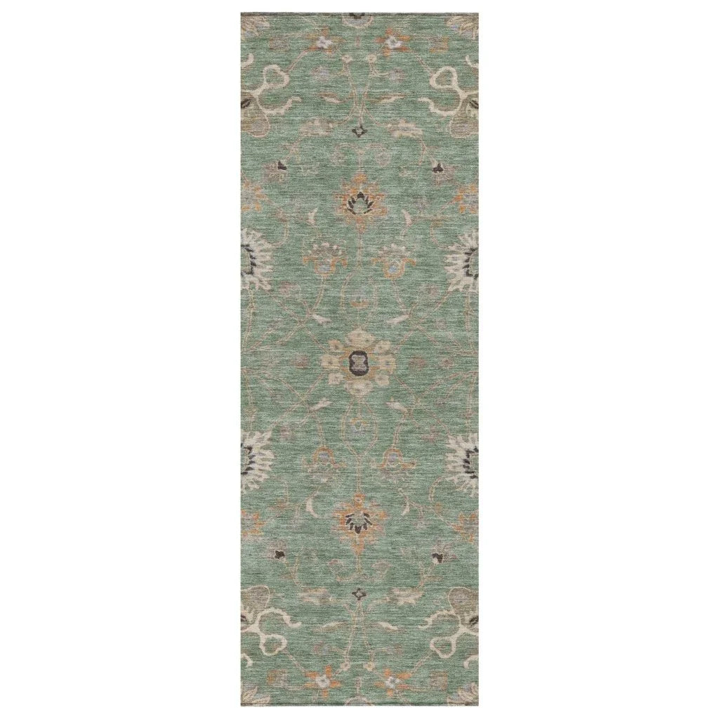 Clara Green Washable Indoor - Outdoor Rug - LOOMLAN - LOOMLAN Rugs - Outdoor Rugs