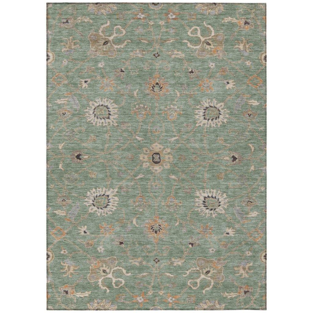 Clara Green Washable Indoor - Outdoor Rug - LOOMLAN - LOOMLAN Rugs - Outdoor Rugs