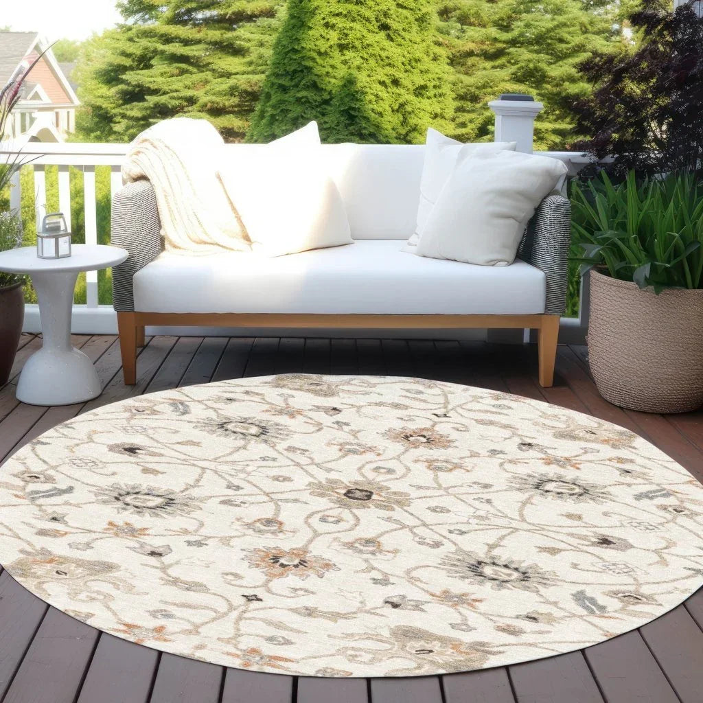 Clara Ivory Washable Indoor - Outdoor Rug - LOOMLAN - LOOMLAN Rugs - Outdoor Rugs