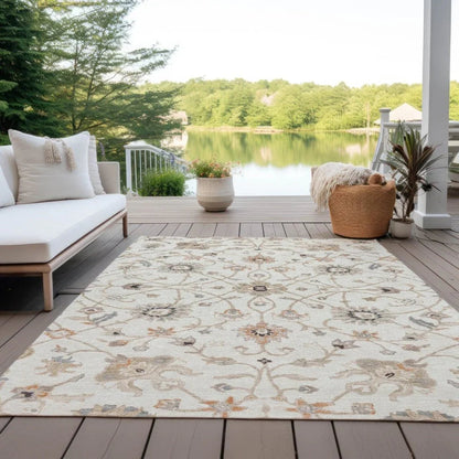 Clara Ivory Washable Indoor - Outdoor Rug - LOOMLAN - LOOMLAN Rugs - Outdoor Rugs