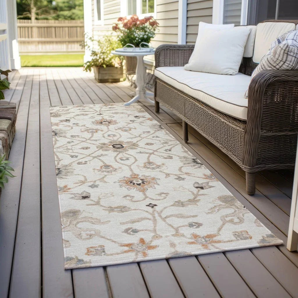 Clara Ivory Washable Indoor - Outdoor Rug - LOOMLAN - LOOMLAN Rugs - Outdoor Rugs