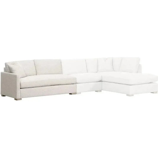 Clara Modular 2-Seat Left Slim Arm Sofa-Modular Components-Essentials For Living-LOOMLAN