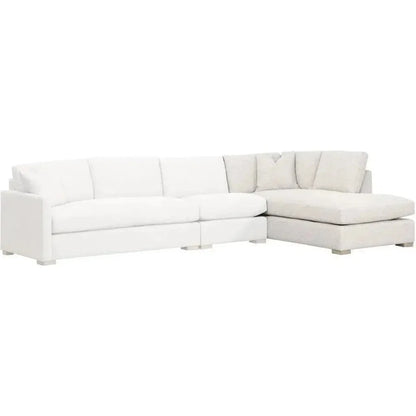 Clara Modular Right-Facing Chaise Performance Feather-Modular Components-Essentials For Living-LOOMLAN