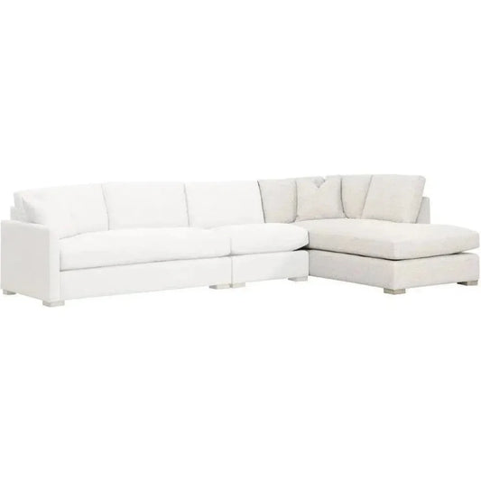 Clara Modular Right-Facing Chaise Performance Feather-Modular Components-Essentials For Living-LOOMLAN