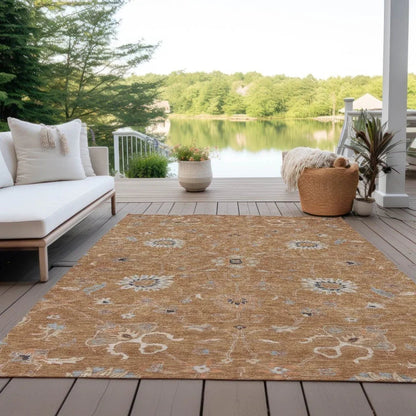 Clara Orange Washable Indoor - Outdoor Rug - LOOMLAN - LOOMLAN Rugs - Outdoor Rugs