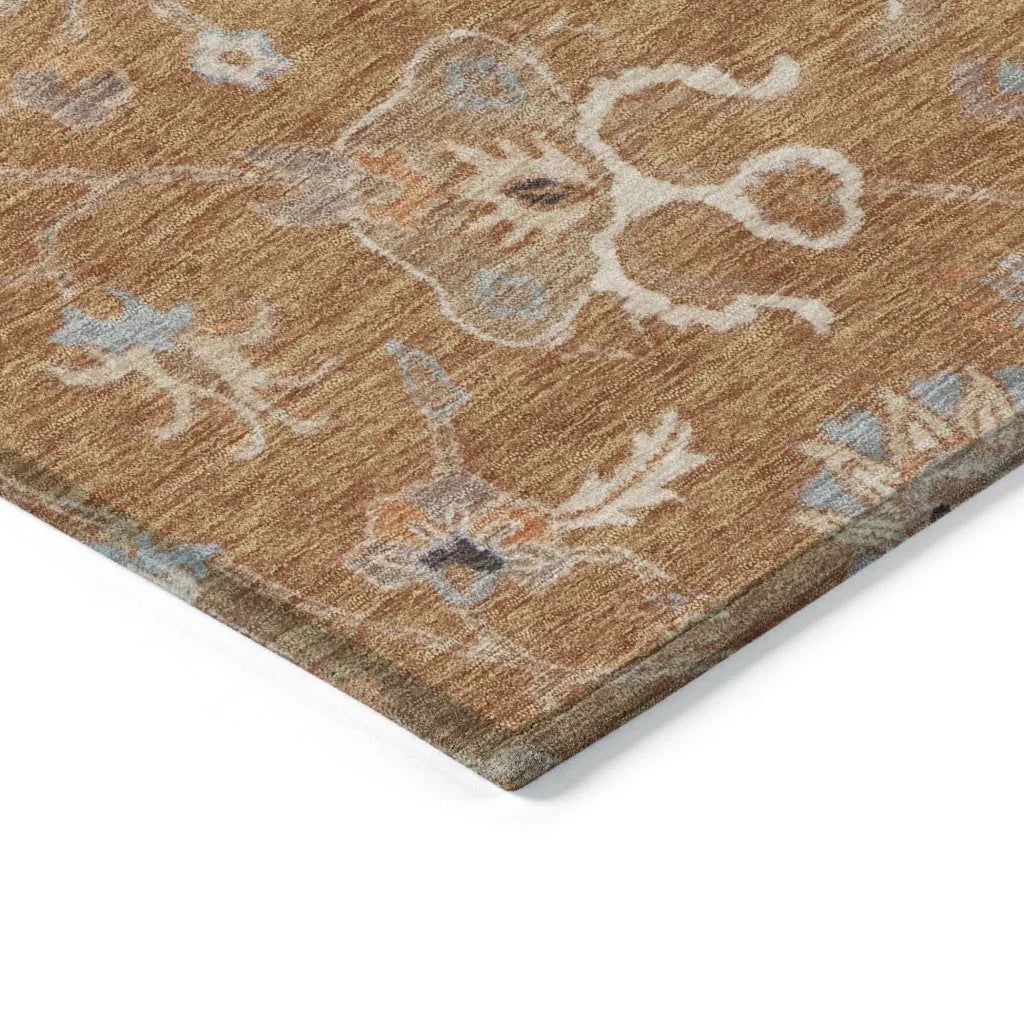 Clara Orange Washable Indoor - Outdoor Rug - LOOMLAN - LOOMLAN Rugs - Outdoor Rugs