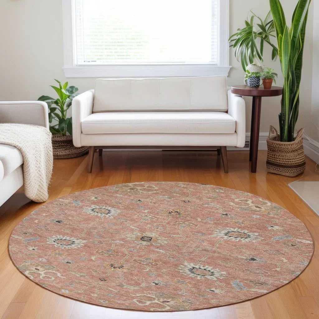 Clara Pink Washable Indoor - Outdoor Rug - LOOMLAN - LOOMLAN Rugs - Outdoor Rugs