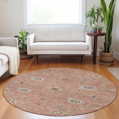 Clara Pink Washable Indoor - Outdoor Rug - LOOMLAN - LOOMLAN Rugs - Outdoor Rugs
