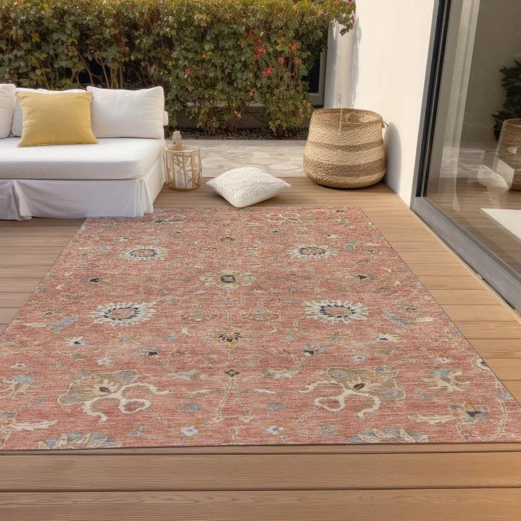 Clara Pink Washable Indoor - Outdoor Rug - LOOMLAN - LOOMLAN Rugs - Outdoor Rugs