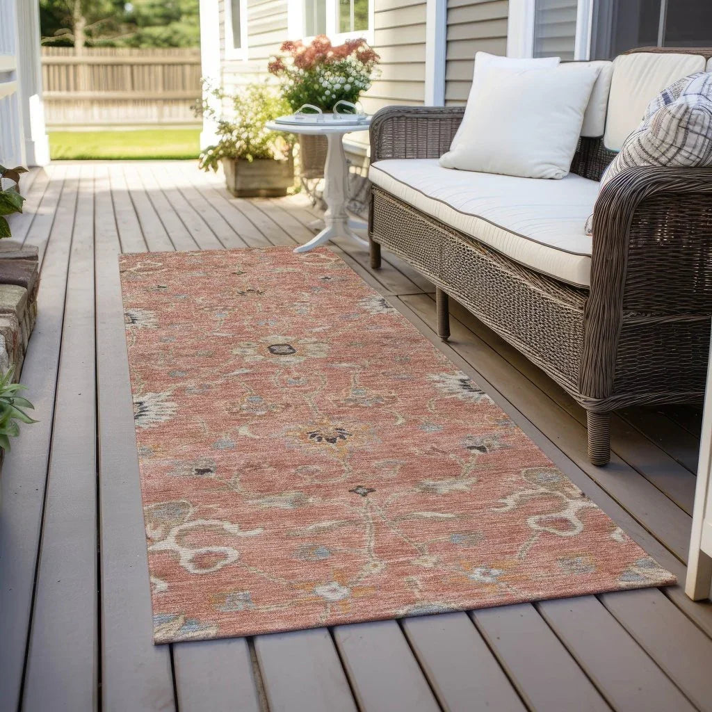 Clara Pink Washable Indoor - Outdoor Rug - LOOMLAN - LOOMLAN Rugs - Outdoor Rugs